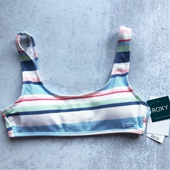 Roxy Line Up Bralette NWT Bikini Top XS - Picture 4 of 12